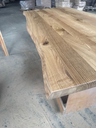 Solid oak live edge table - oak,