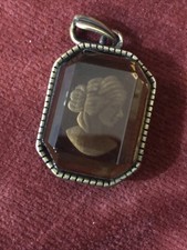 Vintage Amber glass faceted