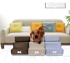 2/3 Steps Soft Cat Dog Ladder Washable Small Dogs Stairs Indoor Pet Ramp Steps