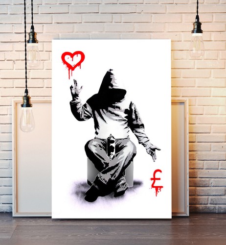 Banksy love money - banksy,