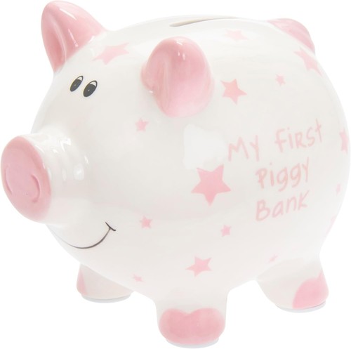 First piggy bank pink - my,