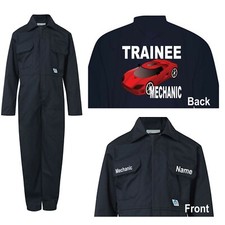 Kids children boiler suit overalls coveralls customise trainee car mechanic