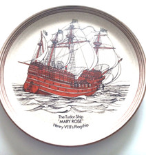 VINTAGE PURBECK POTTERY COLLECTORS PLATE MARY ROSE