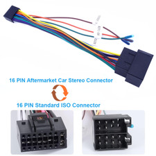 16Pin ISO Wiring Harness Connector Adapter For Aftermarket Android Car Radio DIY