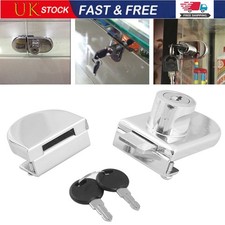 Glass Doors Lock Punch-Free Display Cabinet Double Keys Zinc Alloy Safe Replace