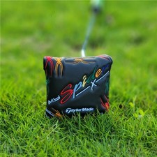 Spider Golf Putter Headcover - Red/Black Square Design - New Premium Cover
