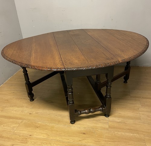 C19th large oak drop leaf - c19th,