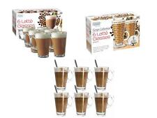 6x Latte Glasses 240ml for Tea