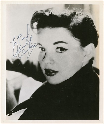Judy garland signed photograph - garland,