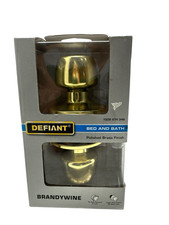 Defiant Brandywine Bed & Bath Door Knob Polished Brass 1008 974 346 New