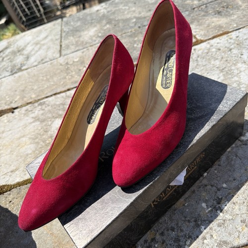 Red suede shoes 5 - red, kitten