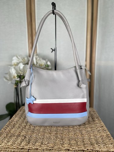 Radley grey leather stiped