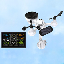 7-in-1 WIFI Professional Weather Station Sensitive Touchscreen 150m Transmission