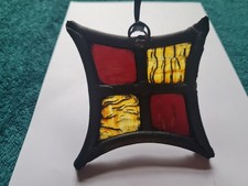 Old Stained Glass Leaded Piece