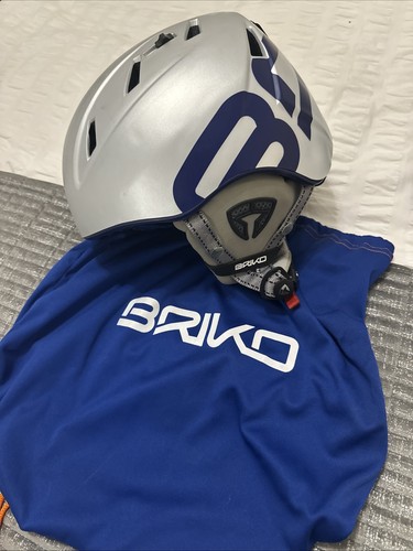 Ski helmet silver and blue - helmet,