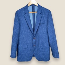 Austin Reed 1900 Cricket Club Seersucker Sport Coat Men 105 (40R) Slim Fit Blue