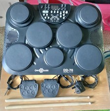 Gear4music Portable DD-70 Digital Drum Kit Musical Instrument 