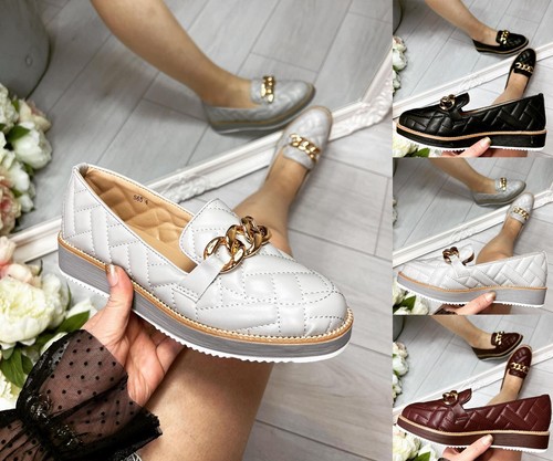Womens ladies platform loafers - platform,