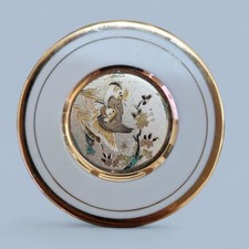 Japanese Chokin Art Plate Bird