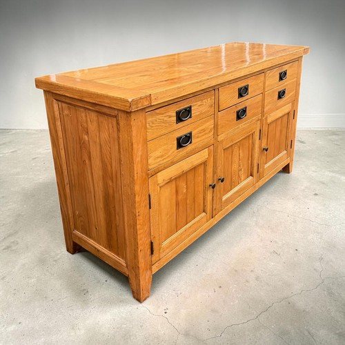 Heavy solid oak sideboard - solid,