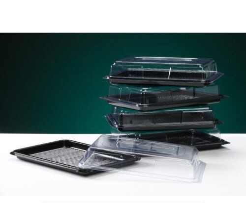 Black sandwich platters - platters, &