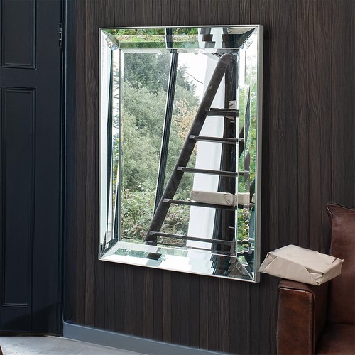 Mirror large glass frame art - glass,