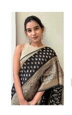 Silk Saree Indian New Designer Fancy Wedding Party Wear Bollywood Pakistani Sari