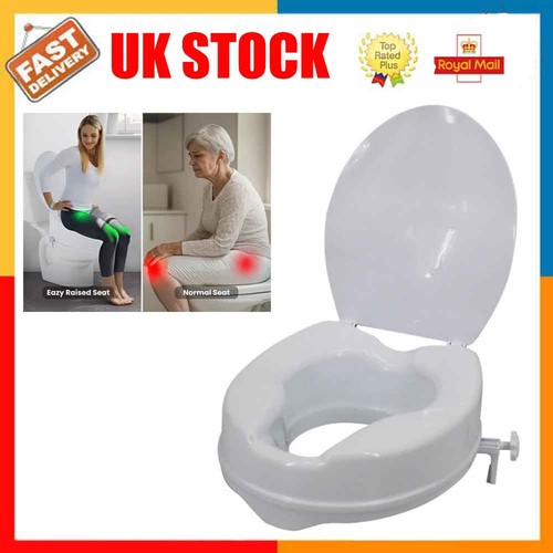 Raised toilet seat with lid - raised,
