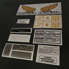 HONDA Z50R MONKEY BIKE 1983 DECAL STICKER SET INC TANK SIDES WARNING & HEAD TAG
