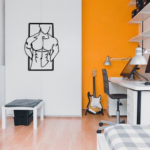 Strong man metal wall - strong,