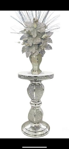 Silver table and vase with - silver,