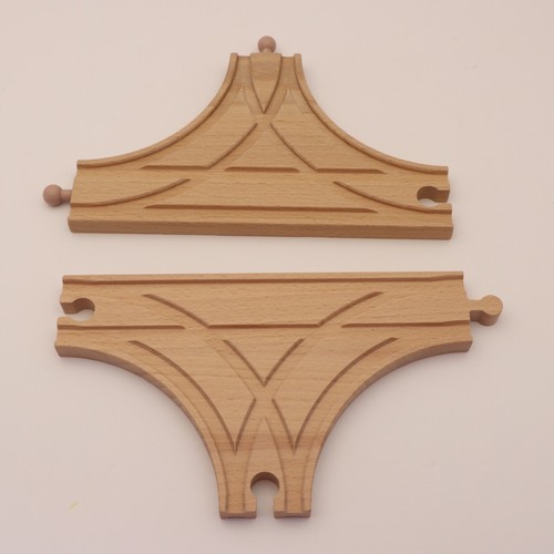 Wooden train track - track, t