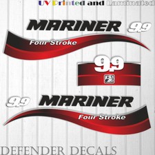 Mariner 9.9 HP four stroke outboard engine decal sticker set kit reproduction