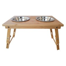 Adjustable Double Bowl Dog Cat Feeder Raised Stand Feeding Food Pet New Sealed