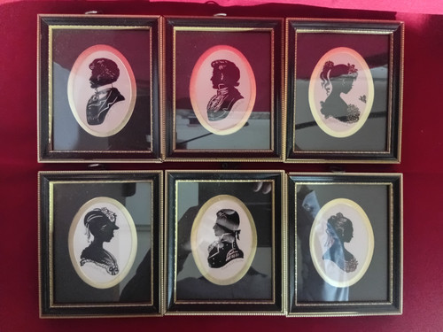 Penny farthing silhouettes set - farthing,