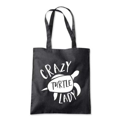 Crazy turtle lady animal tote - animal,