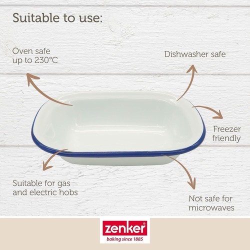Zenker enamel medium oblong - zenker,