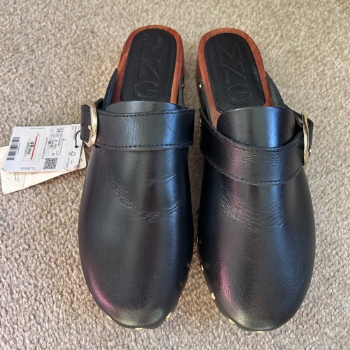 Womens black leather wooden - womens,