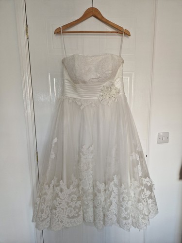 Tea length wedsing dress - length, size