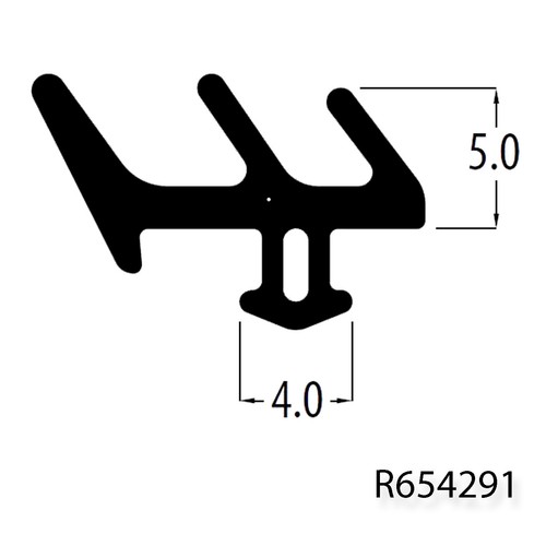Black gasket double - black, glazing