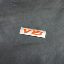 1x Silver Red Chrome V8 Metal