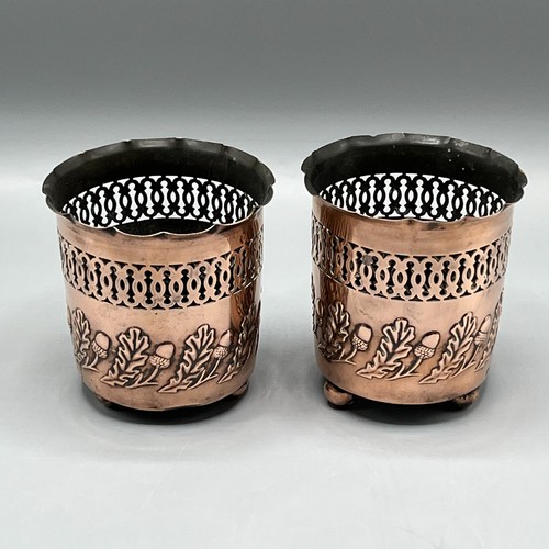 Pair antique vintage copper - pair,