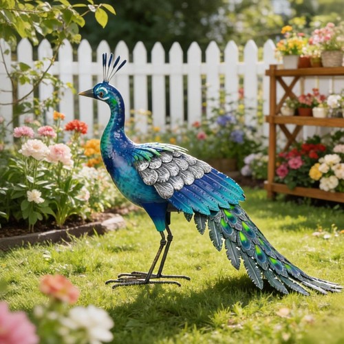 Chisheen metal peacock statue - chisheen,