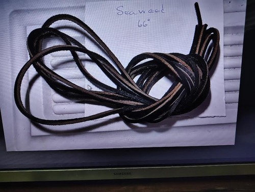 Leather shoe laces - 1/8", x