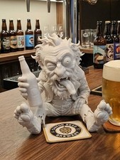 Drunk Man Statue Holding Beer