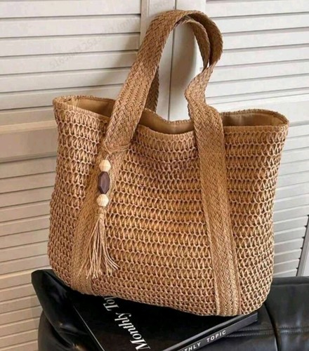 Rattan beach bag summer - rattan,