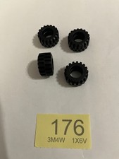 LEGO 87697-4568644 21mm x 12mm TYRES BLACK  4 PIECES