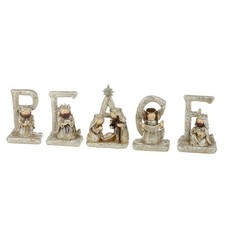 Peace Nativity Scene Letters