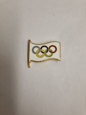 Vintage Olympic Games Flag Enamel Badge