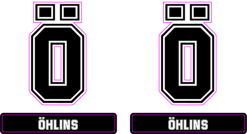 Ohlins upper fork decals - fork,